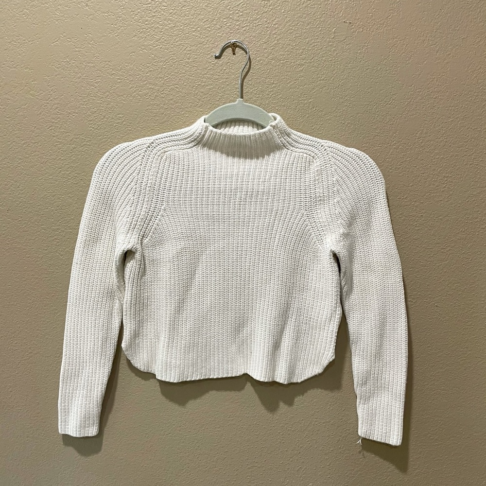 White Cropped American Apparel Sweater